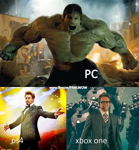 Meme entre PC vs PS4 vs Xbox One