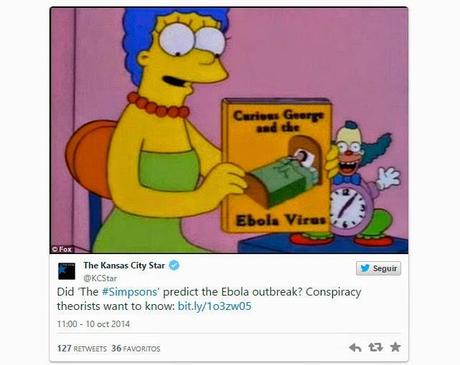 Pruebas de que los Simpson predijeron la epidemia del Ebola en 1997