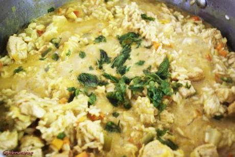 CREMOSO CON PAVO, FRUTAS Y CURRY