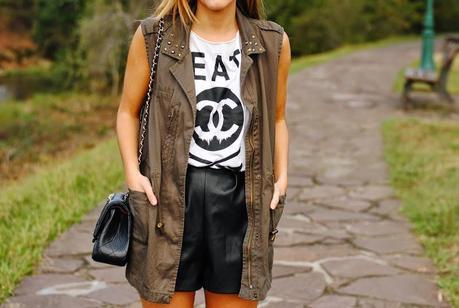 Leather shorts. Leather shorts.