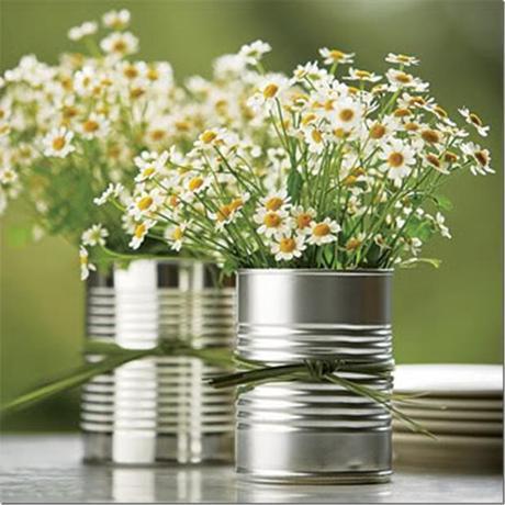 Decoración con flores: un toque especial Latas