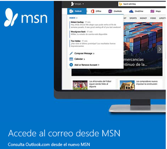 Iniciar sesion Outlook desde MSN