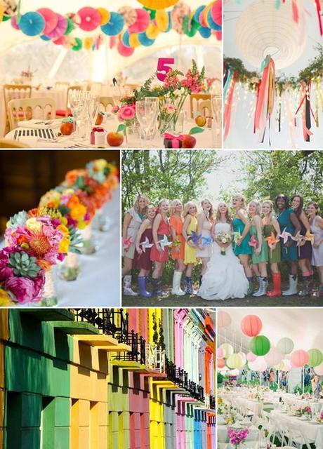 Los colores en una boda dotan de fuerza y protagonismo la decoración