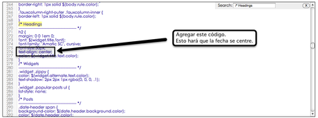 Tutoriales (13) - Centrar el título del post y la fecha.