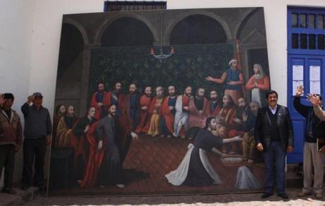 Restauran lienzo perteneciente a templo de Acomayo Chumbivilcas-cusco-constancia-conflicto-cusco