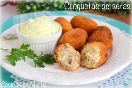 Croquetas caseras de setas. Rápidas, fáciles, sencillas.