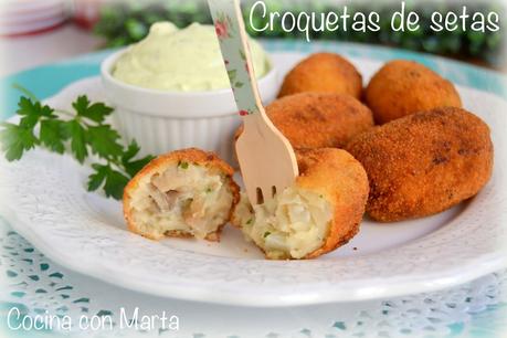 Croquetas caseras de setas. Rápidas, fáciles, sencillas.