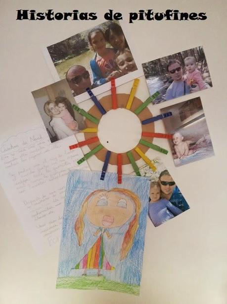 Marco de fotos con pinzas