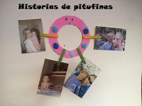 Marco de fotos con pinzas