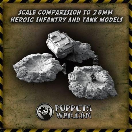 Plantillas sueltas para Infinity y cráteres para wargames:Todo desde Polonia