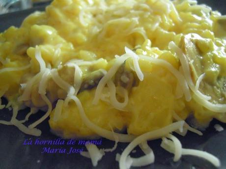 Arroz con setas (o champiñones) y nata