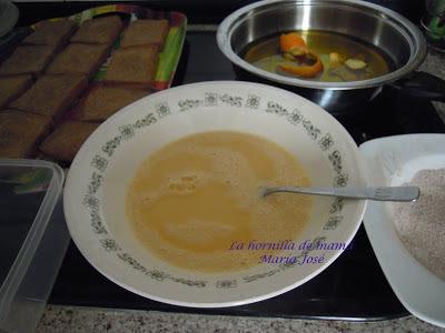 Torrijas de vino dulce