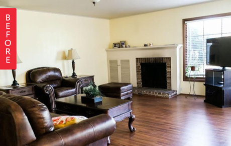 ANTES/DESPUÉS: DE SALÓN OSCURO Y ANTICUADO A SALA DE ESTAR LUMINOSA Y FEMENINA