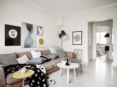 Dúplex nórdico con toques mostaza