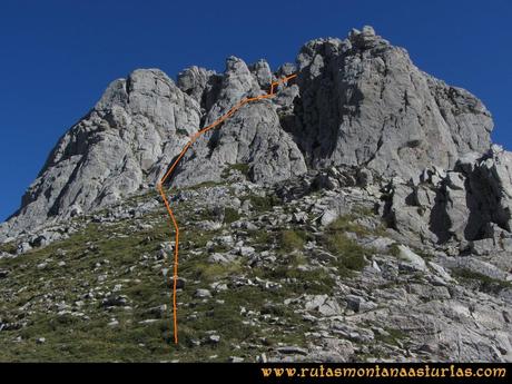 Ruta Ercina, Verdilluenga, Punta Gregoriana, Cabrones: Trepada a la Verdilluenga