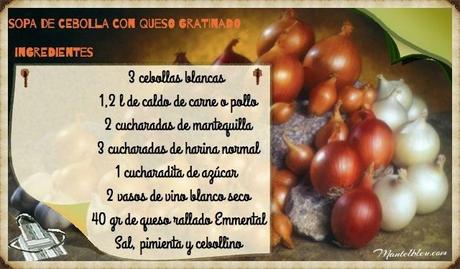 Sopa de cebolla con queso gratinado ingredientesFotor_Fotor