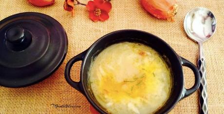 Sopa de cebolla queso gratinado