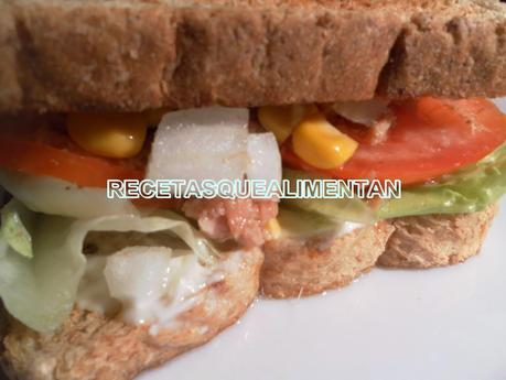 SANDWICH VEGETAL CON ATÚN