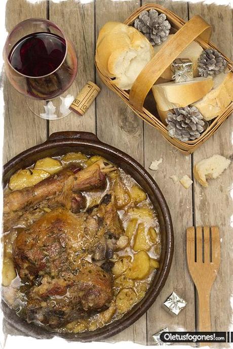 Pierna de cordero al horno con patatas