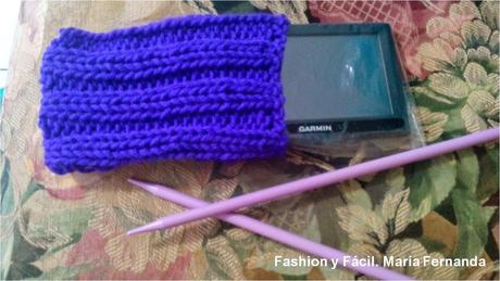 Cómo hacer un forro tejido con lana para GPS fácil y rápido (A wool cover for a GPS easy and fast)