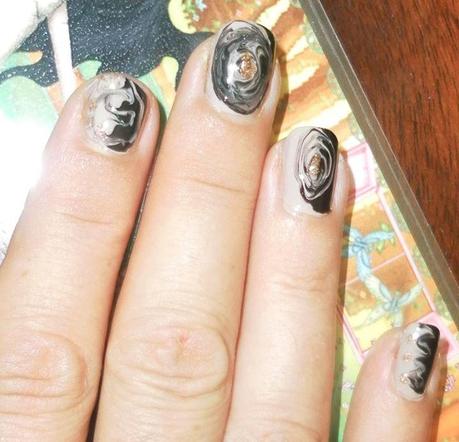 manicura espiral, spiral nails, nails, spiral manicure