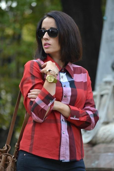 Look: Cuadros + camel