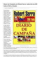 Diario de Campaña de Robert Serra: selección de 200 tuits [+ Pdf y e-book]