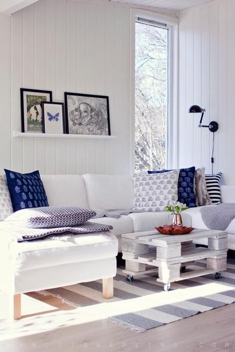 Inspiración: UN SALÓN GRIS Y AZUL