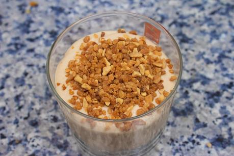 Postre de papaya, galleta y mascarpone y premio Dardos