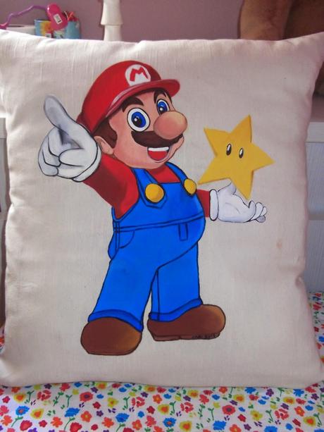 Cojín pintura sobre tela SUPER MARIO BROSS