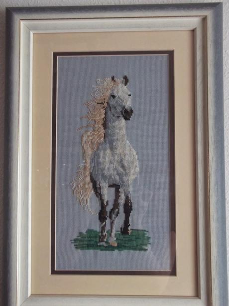 Cuadro de caballo en punto de cruz