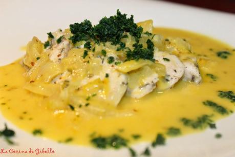 Medallones de solomillo en salsa de naranja, mostaza y miel