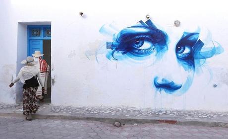 Mirada azul de Dan en Djerbahood