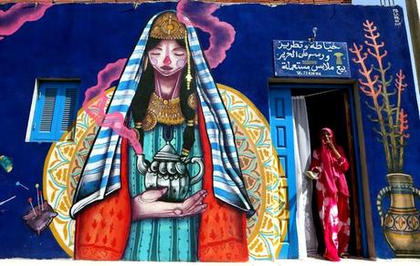 Mural street art de Malakkai en Djerbahood