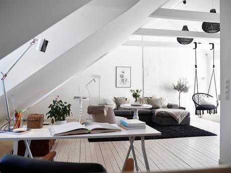 El atico perfecto. Un espacio perfecto para una decoracion femenina y acogedora