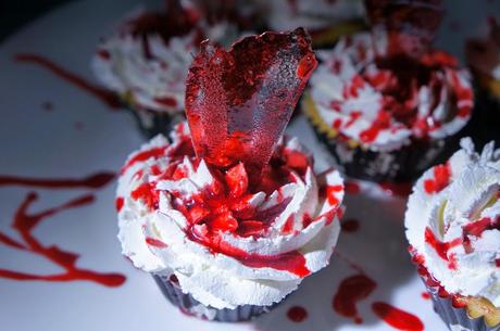 CUPCAKES SANGRIENTAS DE HALLOWEEN