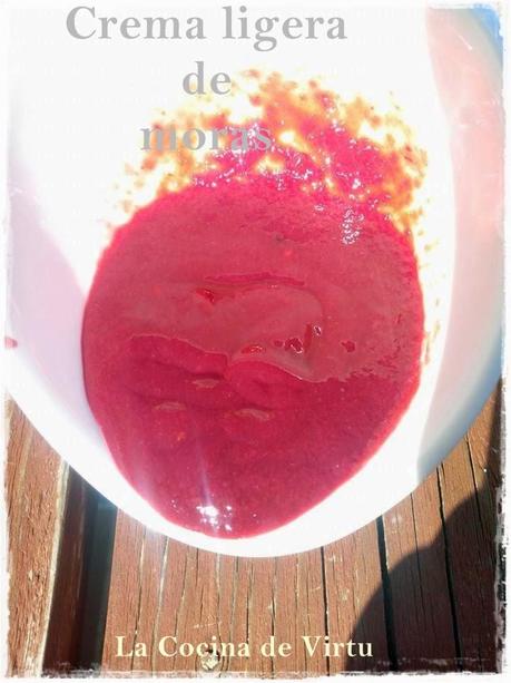 Crema ligera de mora