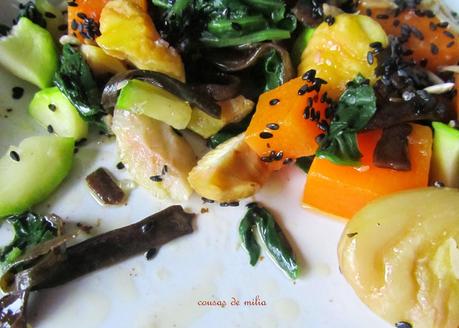Ensalada templada de calabaza y castañas