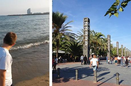 Dos paseos con niños por las playas de la Barceloneta paseo playa barcelona