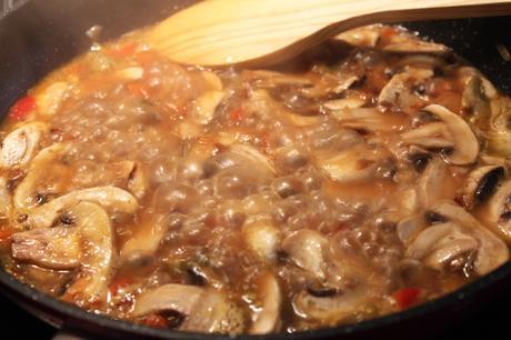 arroz de verduras reduciendo