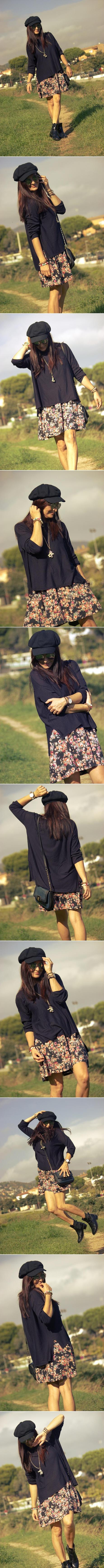 Look otoñal floreado