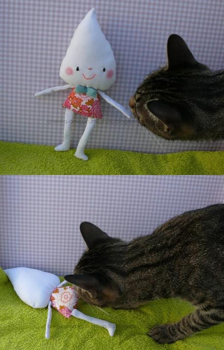 cat and  plush doll anekka handmade