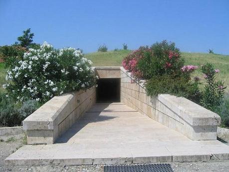 La entrada al Gran Túmulo. Museo Arqueológico de Vergina.