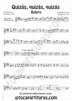 Complejo Referéndum público Quizás quizás quizás de Osvaldo Forrés partitura para Saxofón Alto y  Barítono Música de Boleros - Paperblog