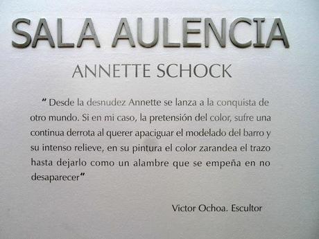 Crítica presentación de la Exposición de Annette Schock en el el Centro Cultural La Despernada,Sala Aulencia