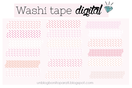 washi tape digital rosado