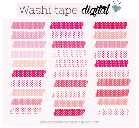 washi tape digital polka