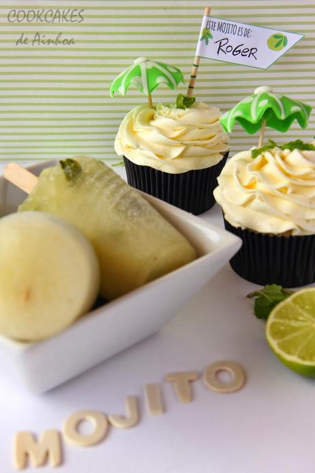 CUPCAKES Y HELADO DE MOJITO