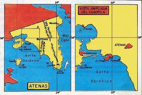 mapa antigua atenas