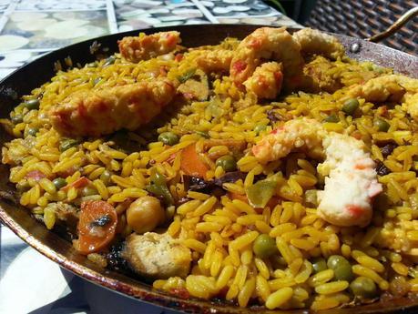 Paella de pescado vegetal Vegesan